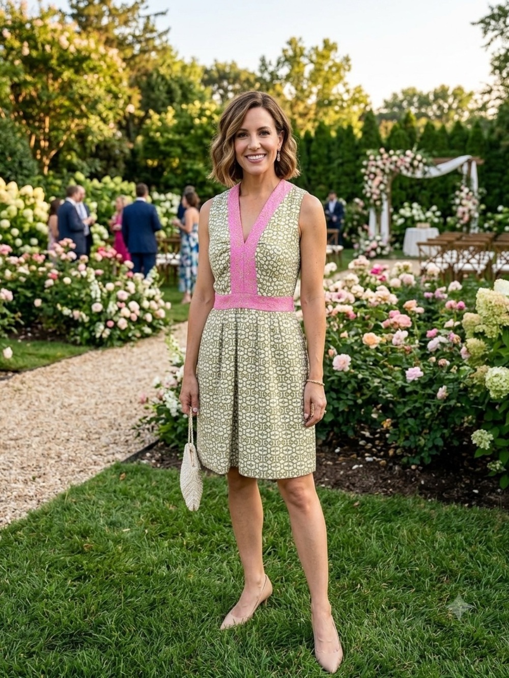 Milly Jaquard Print Dress